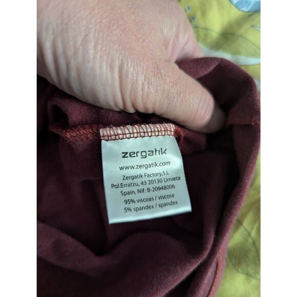 Zergatik Women’s 2 Purple Front Twist V Neck Long Sleeve Shirt Top Blouse Spain - Picture 4 of 7